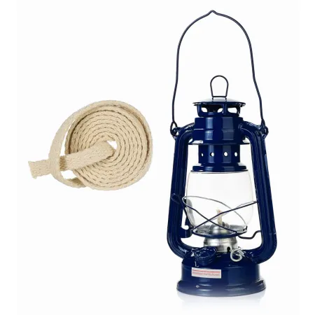 Zestaw lampa naftowa 24cm + knot granatowa