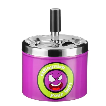 Metalowa popielniczka automatyczna obrotowa mix wzorów