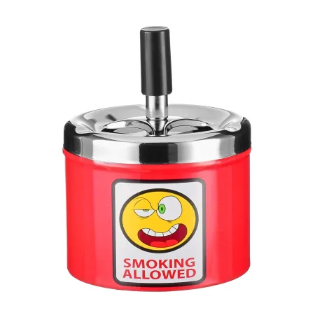 Metalowa popielniczka automatyczna obrotowa mix wzorów