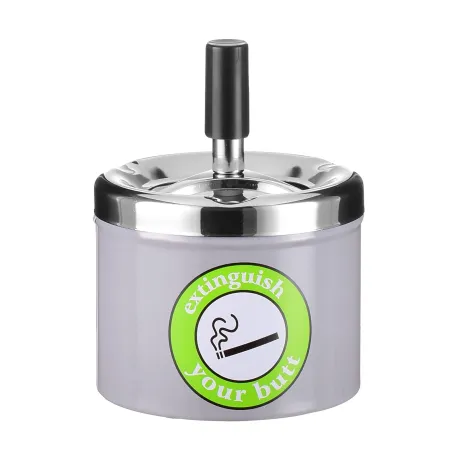 Metalowa popielniczka automatyczna obrotowa mix wzorów