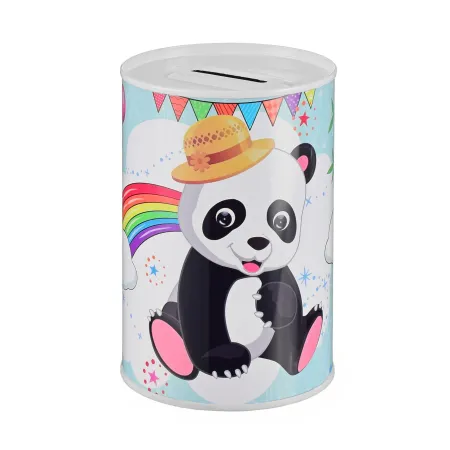 Metalowa puszka skarbonka misie panda 8x12,5cm