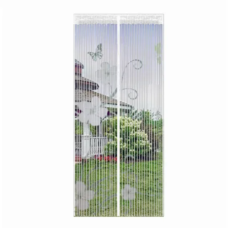 Moskitiera na drzwi 100x220 cm z magnesami kwiaty cw
