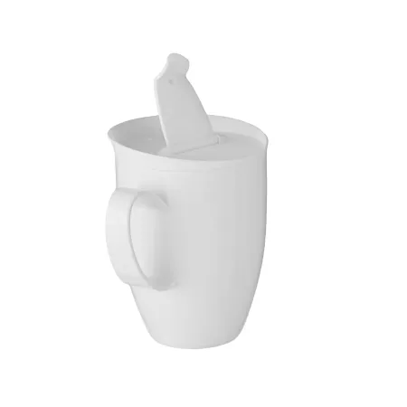 Gastro kubek  z przykrywką wielorazowy 450ml biały