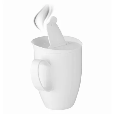Gastro kubek  z przykrywką wielorazowy 450ml biały
