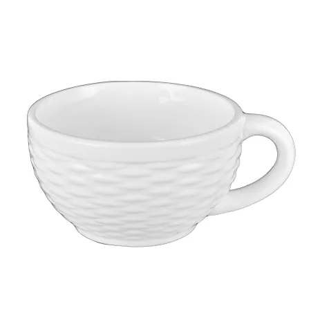Ceramiczny dzbanek imbryk z filiżanką na herbatę biało-szary