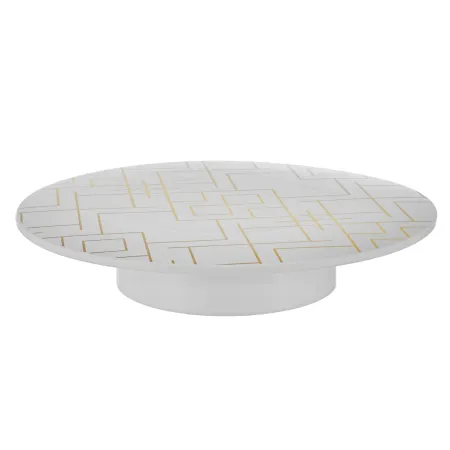 Patera na ciasto tort owoce talerz wysoki 28cm złota sg