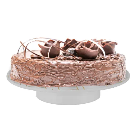 Patera na ciasto tort owoce talerz wysoki 28cm złota sg