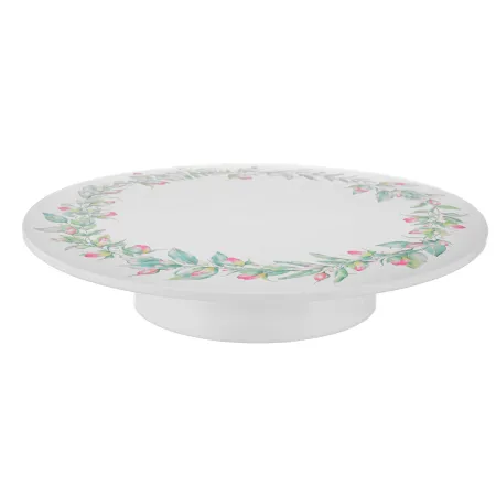 Patera na ciasto tort owoce talerz wysoki 28cm kwiaty sg