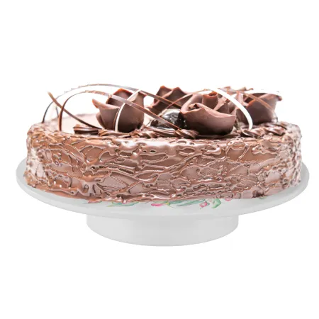 Patera na ciasto tort owoce talerz wysoki 28cm kwiaty sg