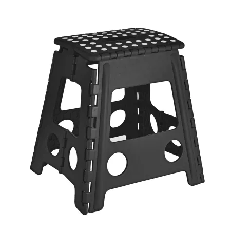 Taboret składany stołek krzesełko wielofunkcyjny 29x22x39 cm czarny