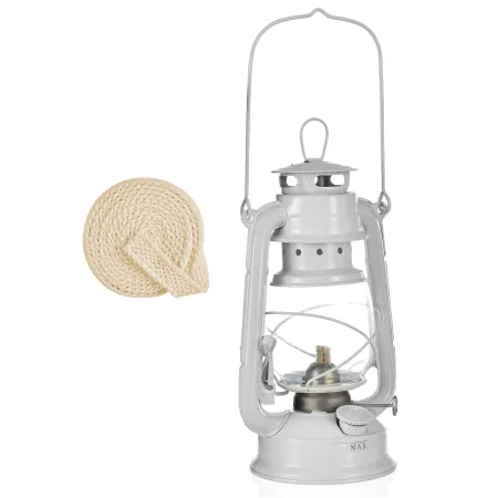 Zestaw lampa naftowa 24cm, olej 980ml+ knot biała