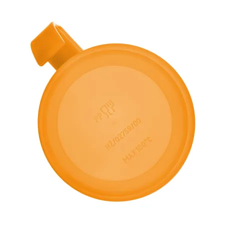 Kubek kubki plastikowy z uchem zmywarki  400ml pomarańczowy