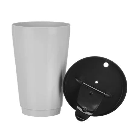 Samochodowy kubek  z przykrywką wielorazowy turystyczny 500ml szary