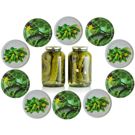 Zakrętki wieczka do słoików 82mm 6 zaczepów 10szt. 82/6 ogórki