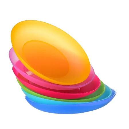 Talerz plastikowy płytki deserowy płaski dla dzieci 18cm kpl. 6 szt sg
