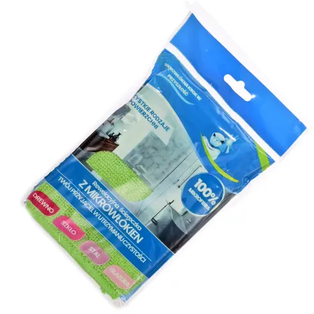 Ściereczka ścierka z mikrofibry ściereczki 30x30cm zielona folia