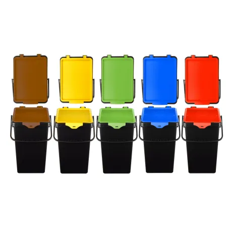 kosze do segregacji, wiadra do segregacji, 5 x 10L,