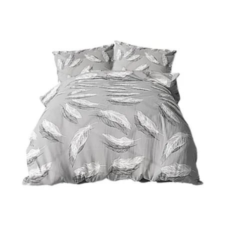 Komplet pościel bawełna 200x220 + 2 poszewki 70x80 szara t2
