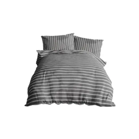 Komplet pościel bawełna 200x220 + 2 poszewki 70x80 szara t1
