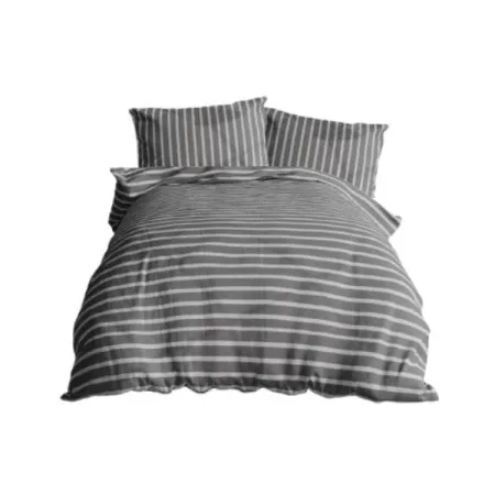 Komplet pościel bawełna 200x220 + 2 poszewki 70x80 szara t1