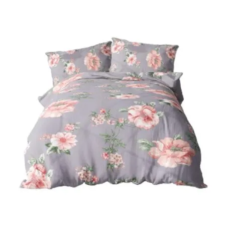 Komplet pościel bawełna 200x220 + 2 poszewki 70x80 szara t4