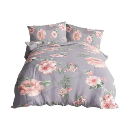 Komplet pościel bawełna 200x220 + 2 poszewki 70x80 szara t4