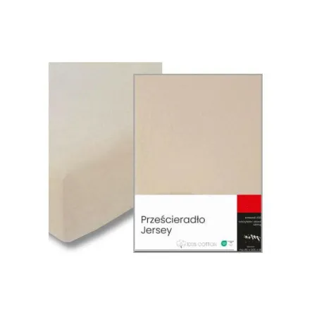 Prześcieradło jersey bawełniane z gumką 160x200 + 25 cm różne kolory