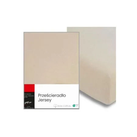 Prześcieradło jersey bawełniane z gumką 160x200 + 25 cm różne kolory
