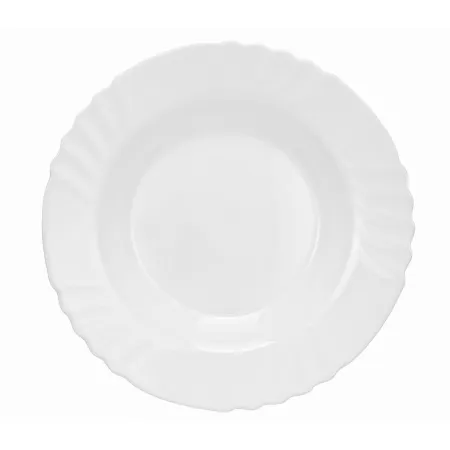 Talerz obiadowy głęboki do zupy 23 cm białe szkło