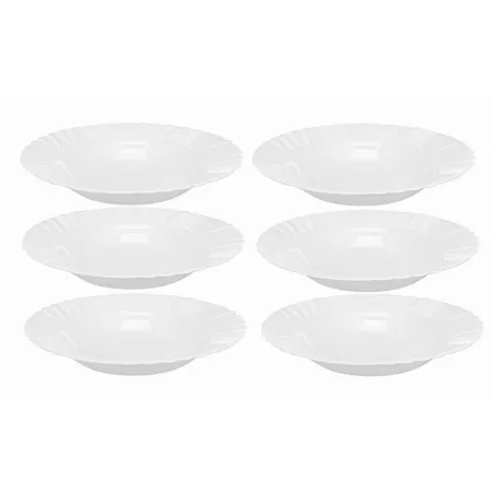 Talerze obiadowe głębokie do zupy 23 cm białe szkło  kpl. 6 szt