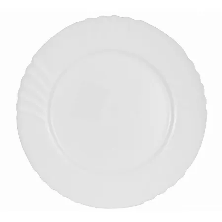 Talerze obiadowe płaskie 25 cm białe szkło kpl. 6 szt.