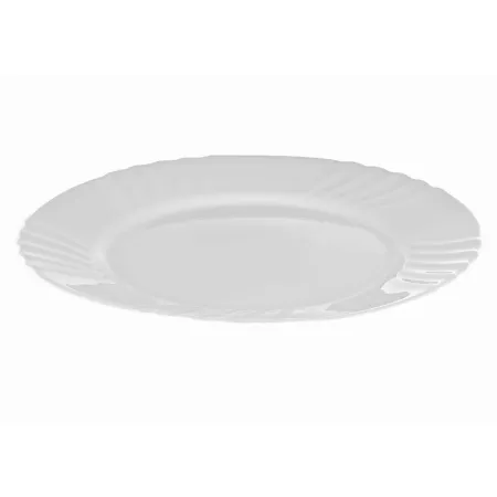 Talerze obiadowe płaskie 25 cm białe szkło kpl. 6 szt.