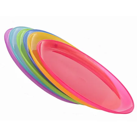 Talerz plastikowy płytki deserowy płaski dla dzieci 20cm mix kolor
