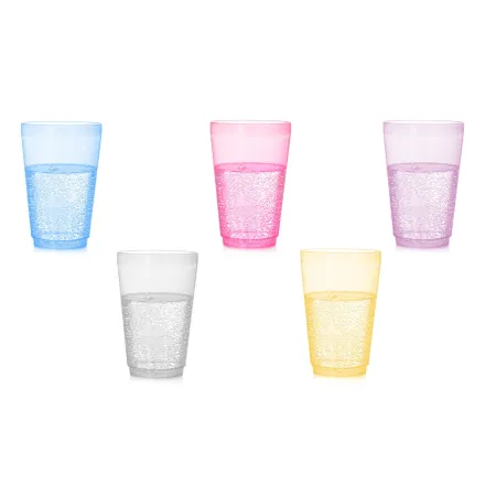 Kubek kubki plastkowe kpl. 5 szt 350ml transparent mix kolor sg
