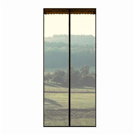 Moskitiera na drzwi 100x220 cm z magnesami brązowa ochrona przed owadami (f)