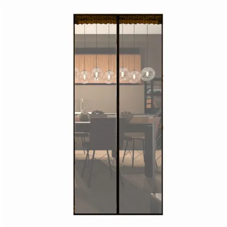 Moskitiera na drzwi 100x220 cm z magnesami brązowa ochrona przed owadami (f)