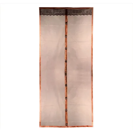 Moskitiera na drzwi 100x220 cm z magnesami brązowa ochrona przed owadami (f)