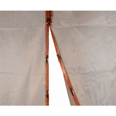 Moskitiera na drzwi 100x220 cm z magnesami brązowa ochrona przed owadami (f)