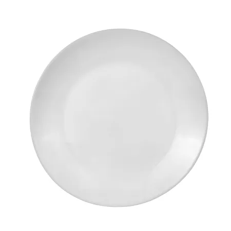 Talerze deserowe płaskie 18 cm okrągłe białe szkło gładkie kpl. 6 szt