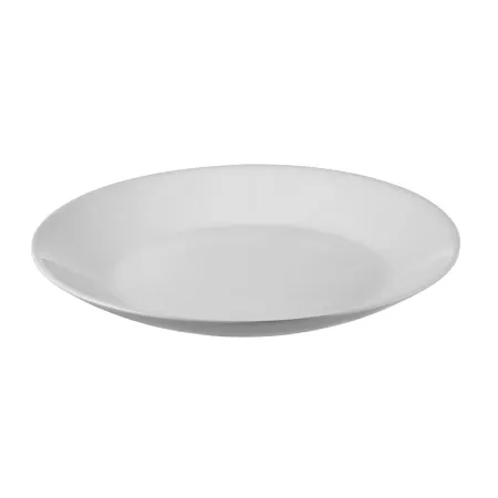 Talerze deserowe płaskie 18 cm okrągłe białe szkło gładkie kpl. 6 szt