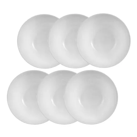 Salaterka salaterki miseczki  18 cm białe szkło gładkie kpl. 6 szt.