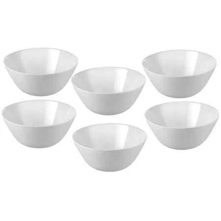 Salaterka salaterki miseczki  18 cm białe szkło gładkie kpl. 6 szt.