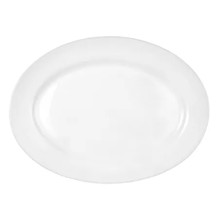 Półmiski półmisek  owalne białe szkło gładkie 30x23cm kpl. 6 szt