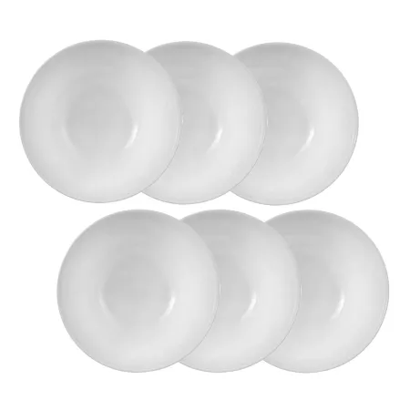 Salaterka salaterki miseczki  24 cm białe szkło gładkie kpl. 6 szt.