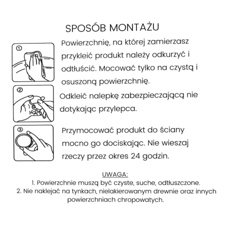 Łazienkowy wieszak uchwyt na ręcznik okrągły samoprzylepny srebrny