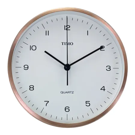 Zegar ścienny okrągły klasyczny czytelny 15 cm złoty srebrny miedziany (tb311)