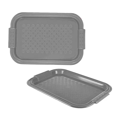Taca barowa plastikowa prostokątna  45x30 szara chd