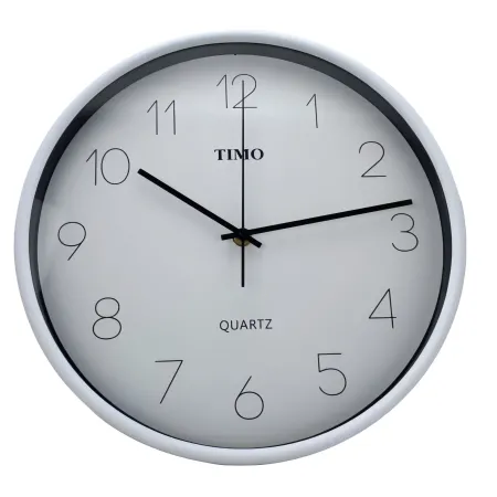 Zegar ścienny okrągły klasyczny czytelny 30 cm biały czarny szary (tb308)
