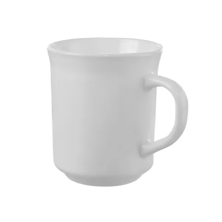 Kubek szklany 300 ml – biały, prosty design, wysoka jakość