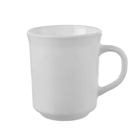 Kubek szklany 300 ml – biały, prosty design, wysoka jakość